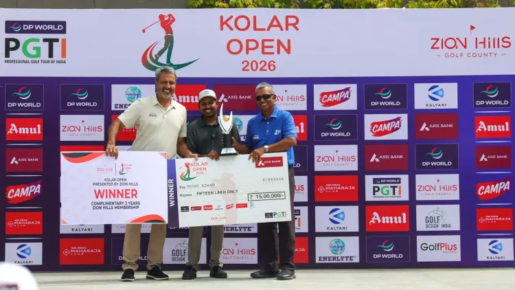 Mohd Azhar wins maiden PGTI title at Kolar Open with 9-under 279