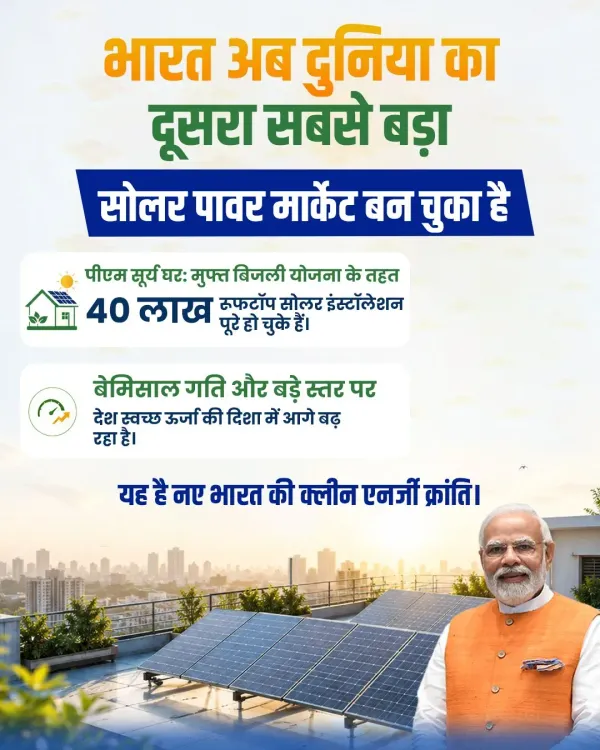 Goyal: 40 Lakh Homes Now Solar-Powered Under PM Surya Ghar