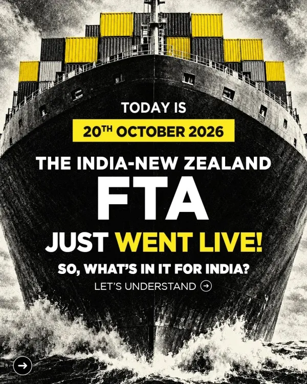 Goyal: India-New Zealand FTA Enters Into Force Today