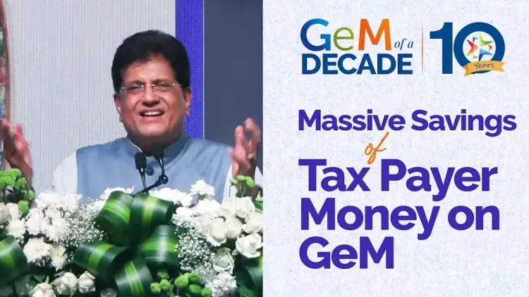 Goyal marks 10 years of GeM with taxpayer savings push