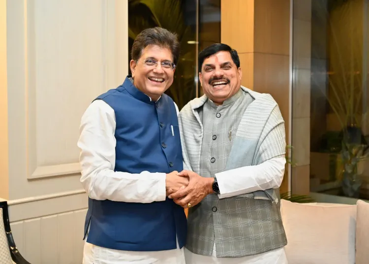 Goyal Meets MP CM Mohan Yadav in Delhi on Industry, Investment