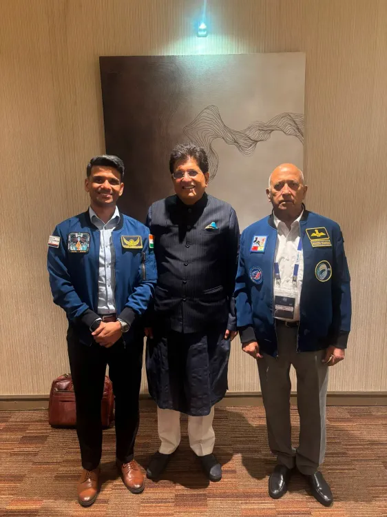 Goyal Meets Rakesh Sharma, Shubhanshu Shukla at IN-SPACe Event