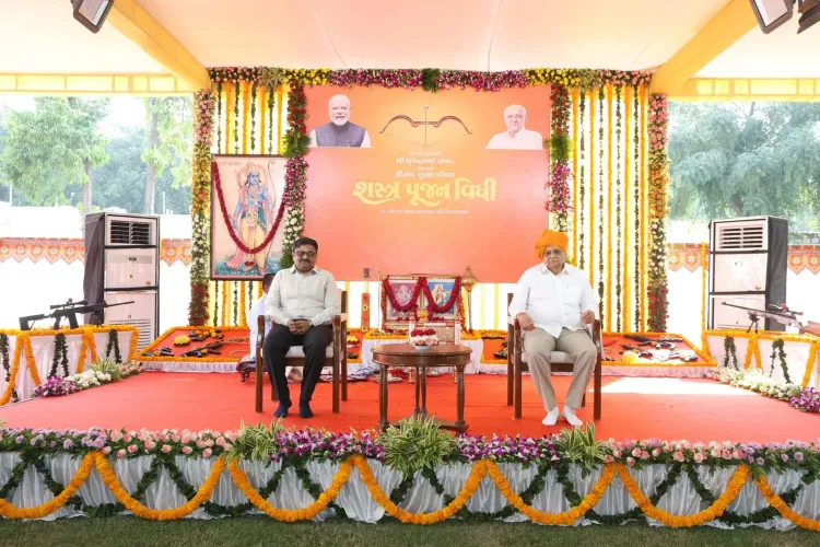 Gujarat CM Greets Security Forces on Vijayadashami
