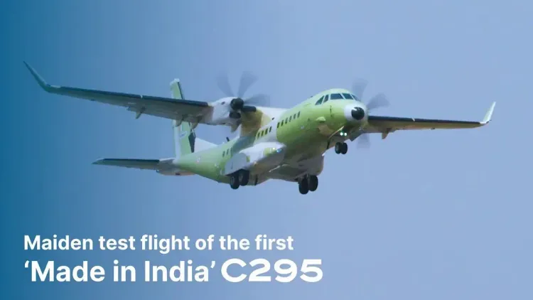 Gujarat CM Office Hails First Flight of Made-in-India C-295