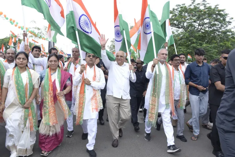 Gujarat CM Bhupendra Patel flags off 2.4-km Tiranga Yatra in Gandhinagar