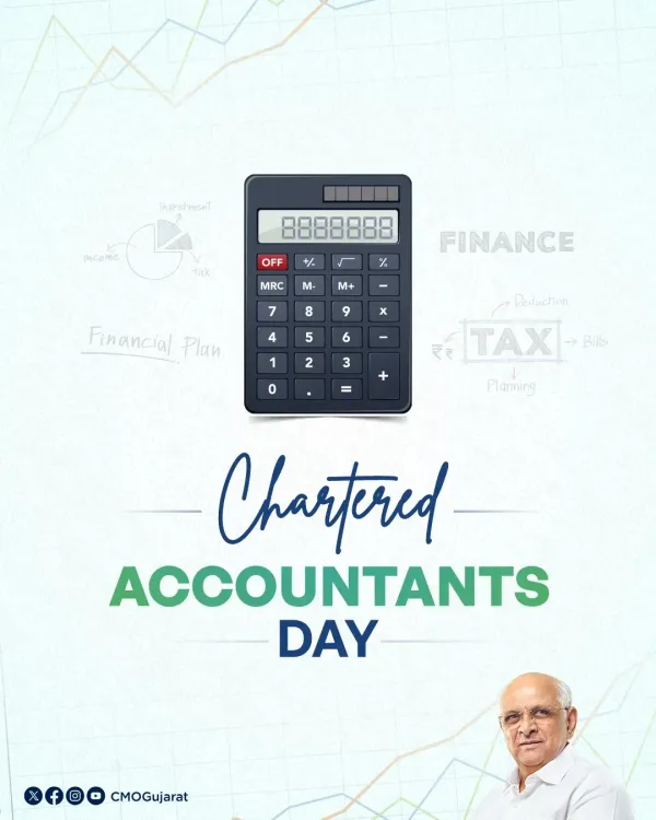 Gujarat CMO Greets Chartered Accountants on CA Day