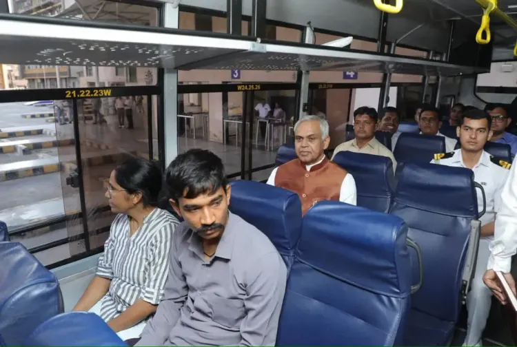 Gujarat Governor Acharya Devvrat takes ST bus ride in Surat, pays digitally
