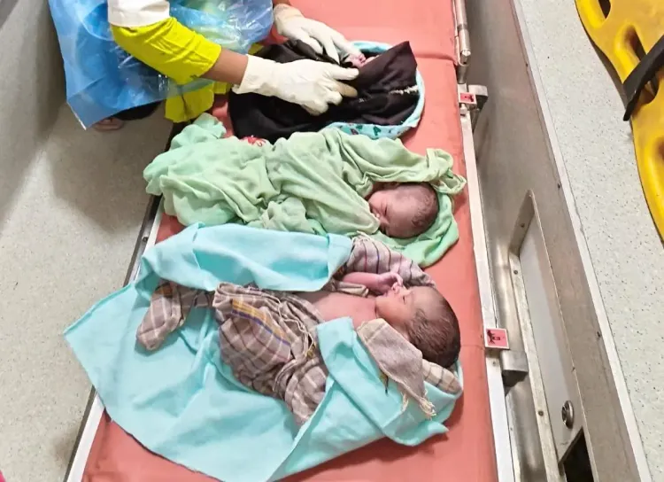Triplets delivered in Rajkot village home with 108 emergency team's help