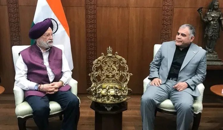 हरदीप सिंह पुरी और ईरान के तेल मंत्री की मुलाकात, तेहरान-नई दिल्ली ऊर्जा साझेदारी पर जोर