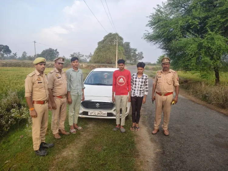 हरदोई में पुलिस ने बदमाशों के साथ की मुठभेड़, चार गिरफ्तार