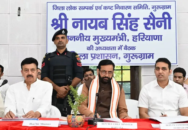 Haryana Chief Minister Urges Gurugram Officials to Address Public Concerns Promptly