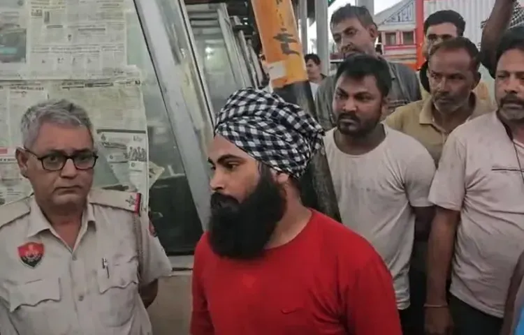 नांगल चौधरी टोल प्लाजा पर ट्रक चालक की पिटाई के आरोप में घंटों जाम, कर्मचारी ने माँगी माफी