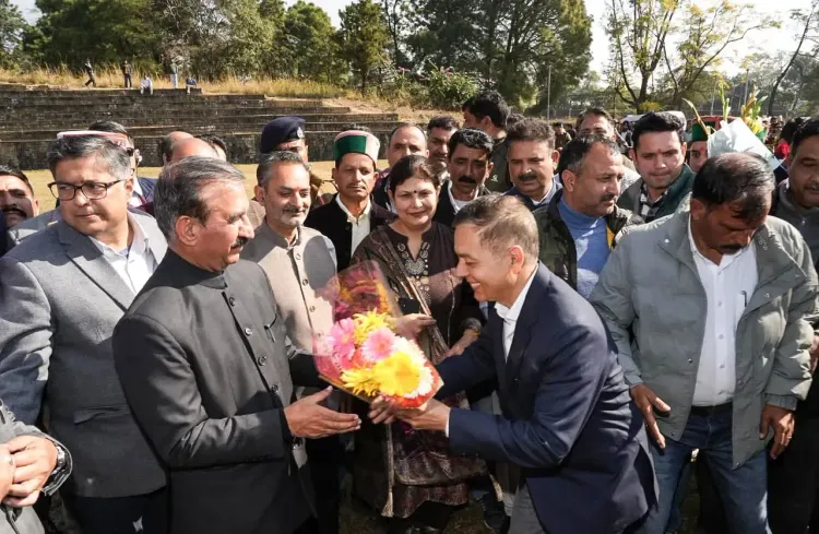 Did Himachal CM just lay the foundation for a new heliport in Palampur?