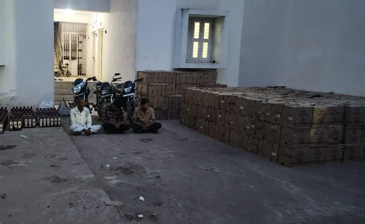 जामनगर में ₹77.71 लाख की अवैध शराब जब्त, 3 गिरफ्तार और 13 फरार
