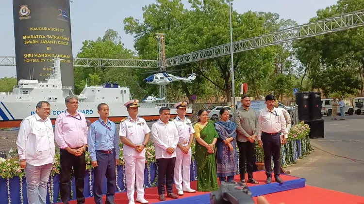 गुजरात में भारतीय तटरक्षक स्वर्ण जयंती सर्कल का उद्घाटन, देश का पहला कोस्ट गार्ड-समर्पित ट्रैफिक सर्कल