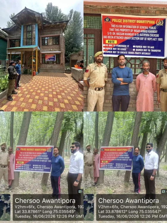 अवंतीपोरा में ड्रग तस्कर निसार अहमद खानादय की ₹25 लाख की संपत्ति जब्त, NDPS के तहत कार्रवाई