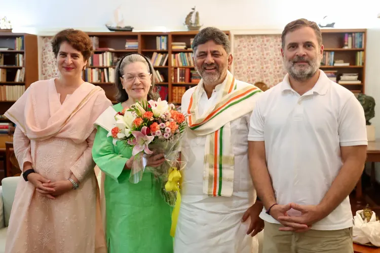 डीके शिवकुमार ने 10 जनपथ पर सोनिया, राहुल और प्रियंका गांधी से की मुलाकात; मंत्रिमंडल असंतोष के बीच दिल्ली दौरा