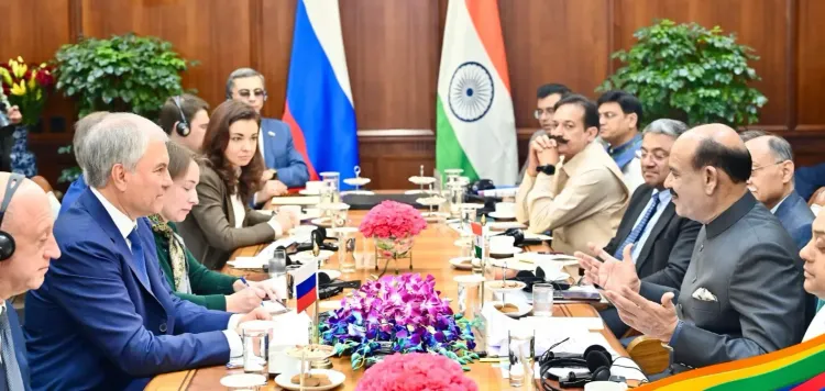 ओम बिरला ने रूसी स्टेट ड्यूमा अध्यक्ष वोलोदिन से की मुलाकात, 12वें ब्रिक्स संसदीय फोरम से पहले संसदीय सहयोग पर बनी सहमति