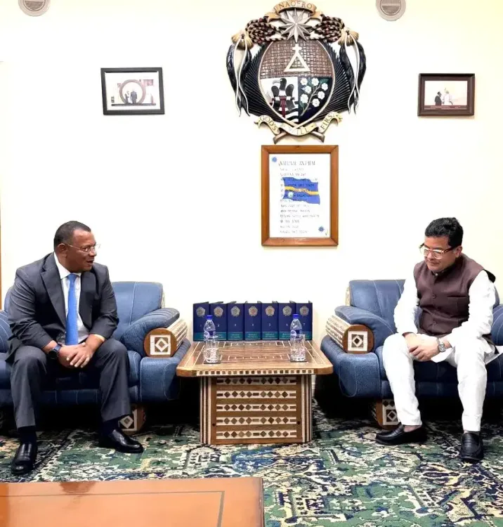 विदेश राज्य मंत्री पबित्रा मार्गेरिटा ने नाउरू संसद अध्यक्ष मार्कस स्टीफन से की मुलाकात, संसदीय सहयोग पर बनी सहमति