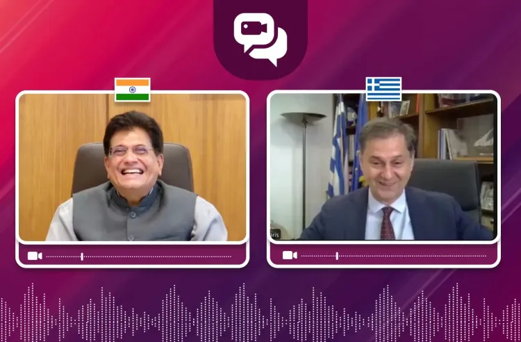 पीयूष गोयल और ग्रीस के उप विदेश मंत्री के बीच व्यापारिक संबंधों पर चर्चा