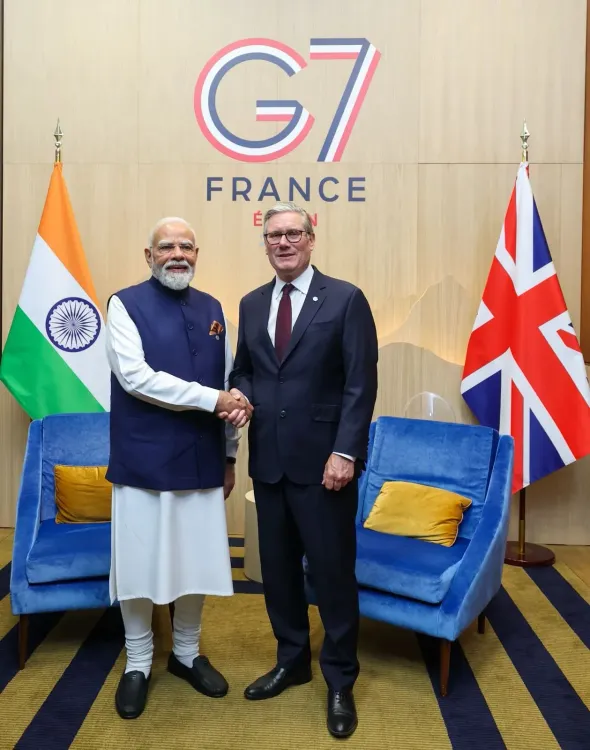 जी-7 शिखर सम्मेलन: मोदी-स्टार्मर मुलाकात में व्यापार, AI और 'विजन 2035' पर बनी सहमति