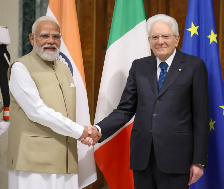 पीएम मोदी ने रोम में इतालवी राष्ट्रपति मत्तारेला से की मुलाकात, भारत-इटली साझेदारी को नई दिशा