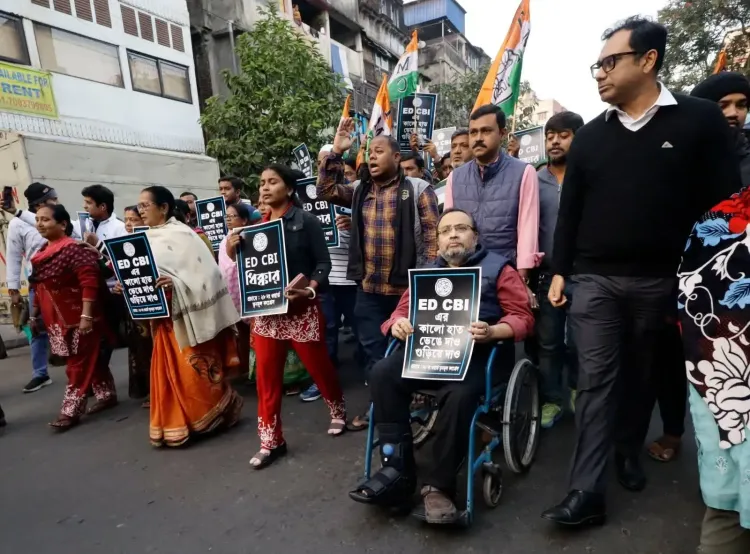 क्या टीएमसी ने आई-पैक ऑफिस और प्रतीक जैन के आवास पर ईडी की छापेमारी के खिलाफ प्रदर्शन किया?