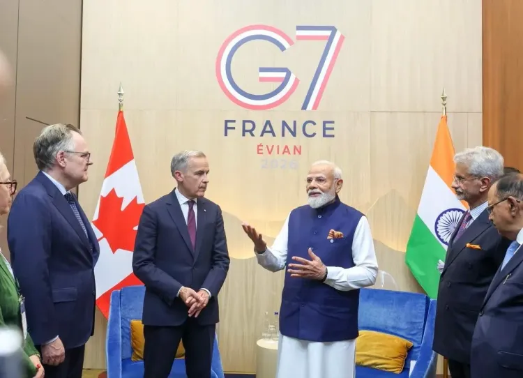 जी-7 शिखर सम्मेलन में PM मोदी-कार्नी मुलाकात, जी-20 से पहले भारत-कनाडा FTA पूरा करने का संकल्प