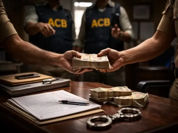 आंध्र प्रदेश में दो पुलिसकर्मियों को 3 लाख की रिश्वत लेते हुए पकड़ा गया