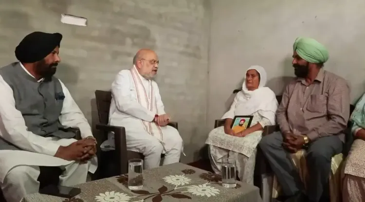 Amit Shah meets kin of slain anti-drug activist Vikramjeet Singh in Gurdaspur