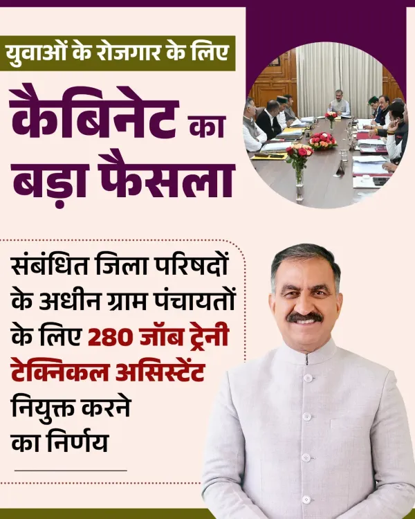 HP Cabinet approves 280 Job Trainee Technical Assistants for Gram Panchayats