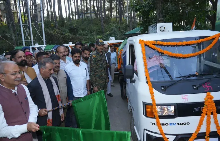 HP CM Office flags off 4 electric garbage trucks for Hamirpur