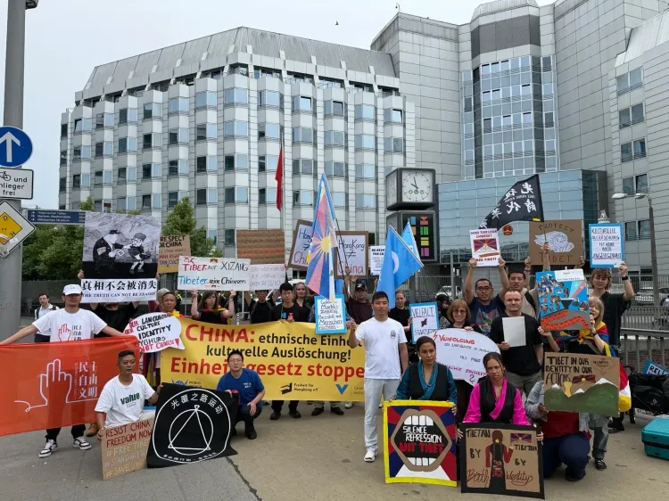 China ethnic unity law: 400+ march in Zurich, demand global action
