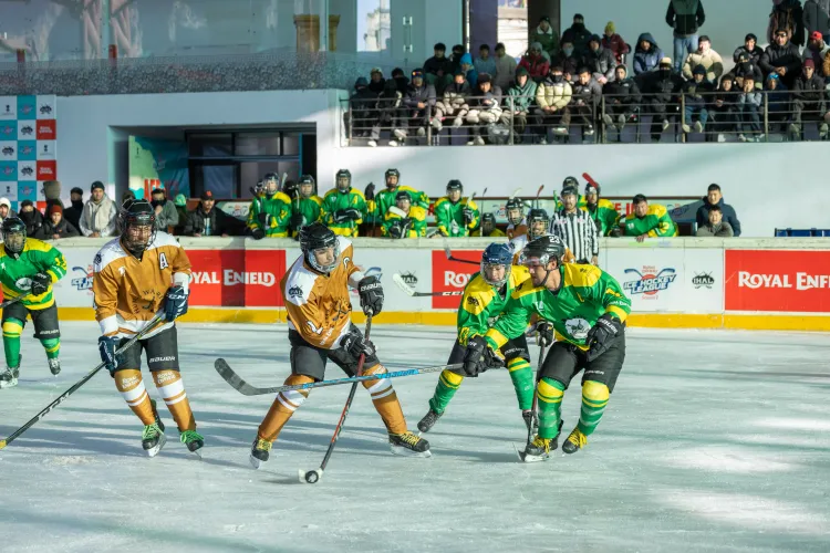 Ice Hockey League: Tsewang Chuskit’s Stellar Five-Goal Performance Sends Changla Lamos to Semifinals