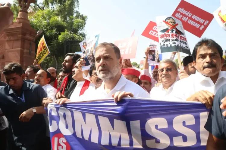 INDIA Bloc marches on ECI, demands CEC Gyanesh Kumar's resignation
