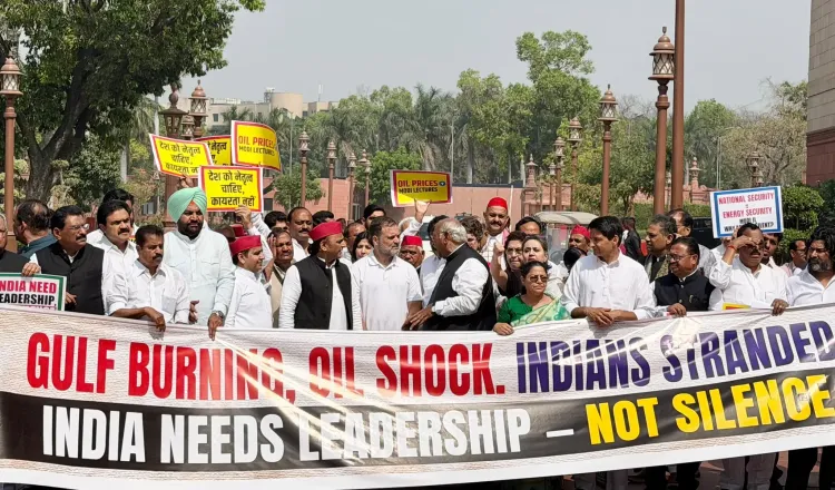 INDIA Bloc Protests in Parliament, Demands Action on West Asia Conflict