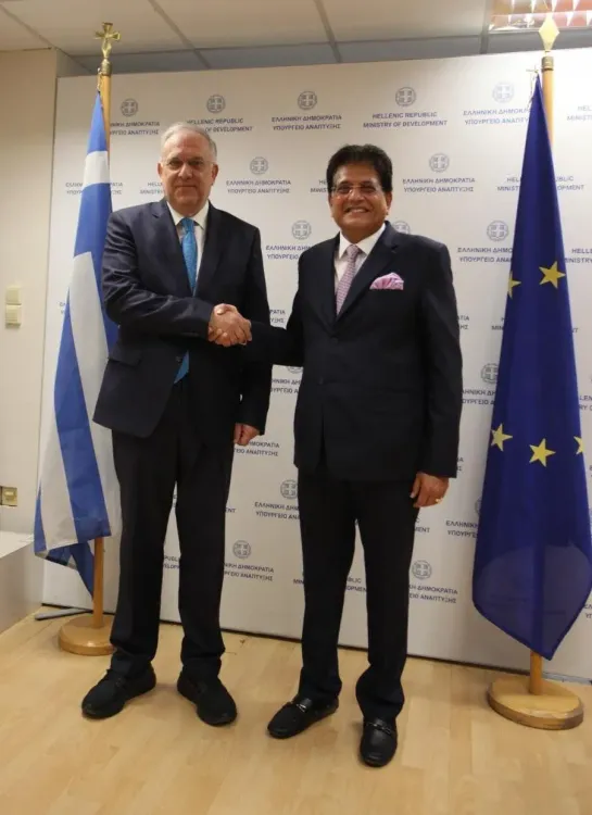 India-Greece talks: Goyal pushes manufacturing, tech and trade ties