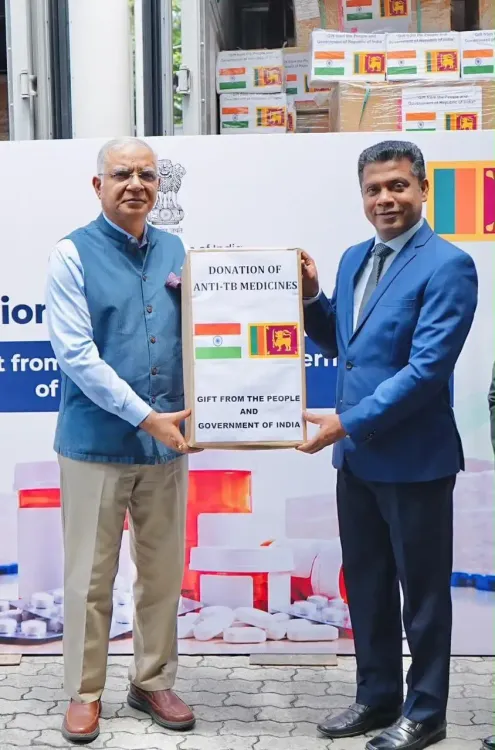 India hands 3 tonnes of anti-TB medicines to Sri Lanka in health push