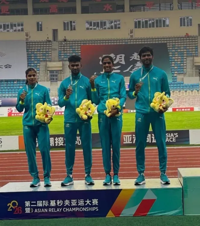 India win gold in women's 4x100m at Asian Relay Championship 2026