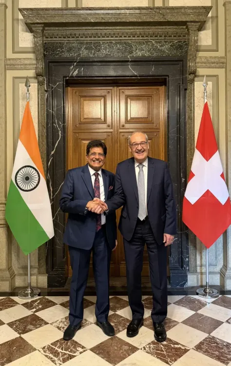 India-Switzerland TEPA: Goyal, Parmelin reaffirm $100 bn investment push