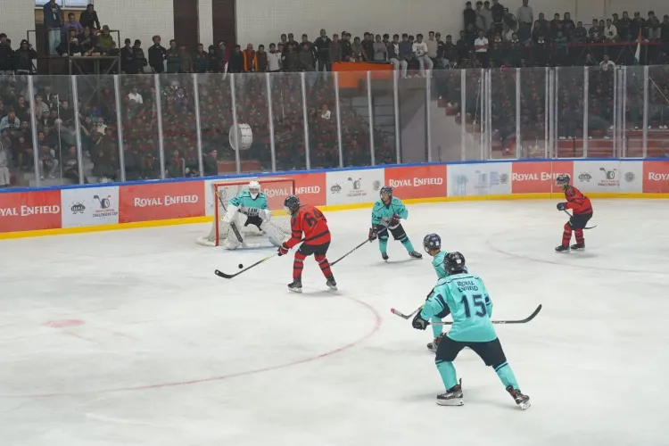 Indian Army Ice Hockey Team wins inaugural Challengers' Cup 6-5 in Leh