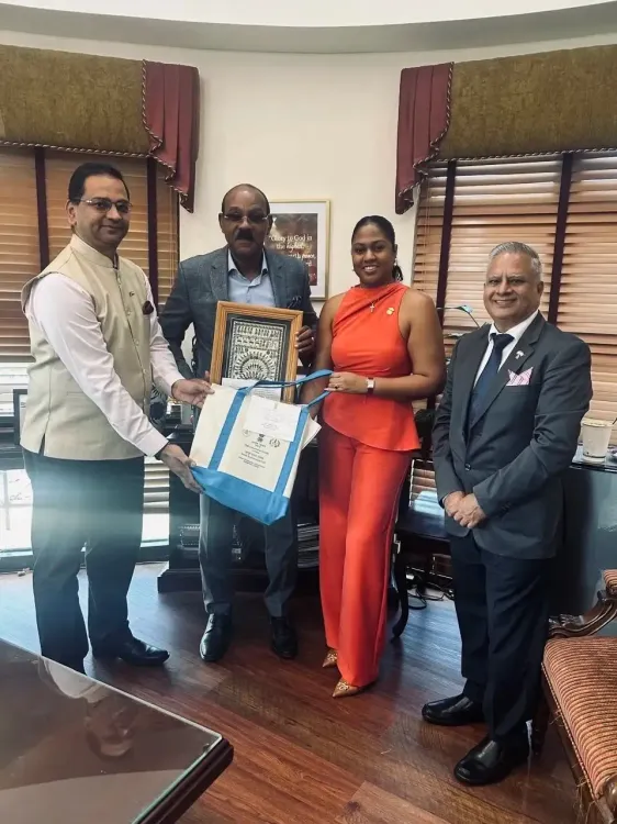 India-Antigua and Barbuda bilateral ties discussed as envoy Chinmoy Naik calls on PM Browne