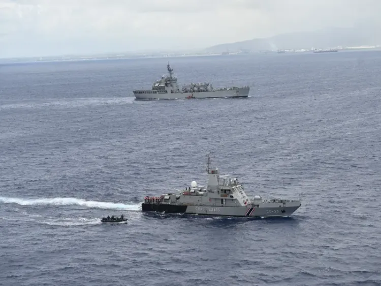 How Did Indian Navy Ships Conclude Joint Training at French and Mauritian Ports in the Indian Ocean?