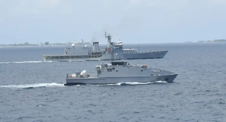 Indian Navy's First Training Squadron wraps Maldives engagement, PASSEX with MNDF Coast Guard