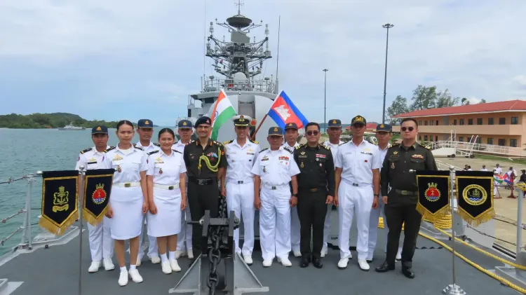 INS Kulish arrives at Cambodia's Ream Naval Base in historic first port call