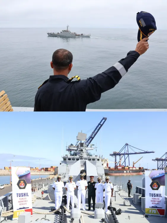 INS Tushil of the Indian Navy Visits Namibia