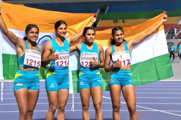 India women's 4x100m relay wins gold, sets meet record at New Taipei City Open
