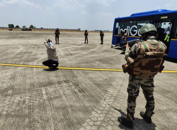 इंदौर एयरपोर्ट पर CISF की एंटी-हाइजैकिंग मॉक ड्रिल, 242 प्रतिभागियों ने परखी विमानन सुरक्षा तैयारी