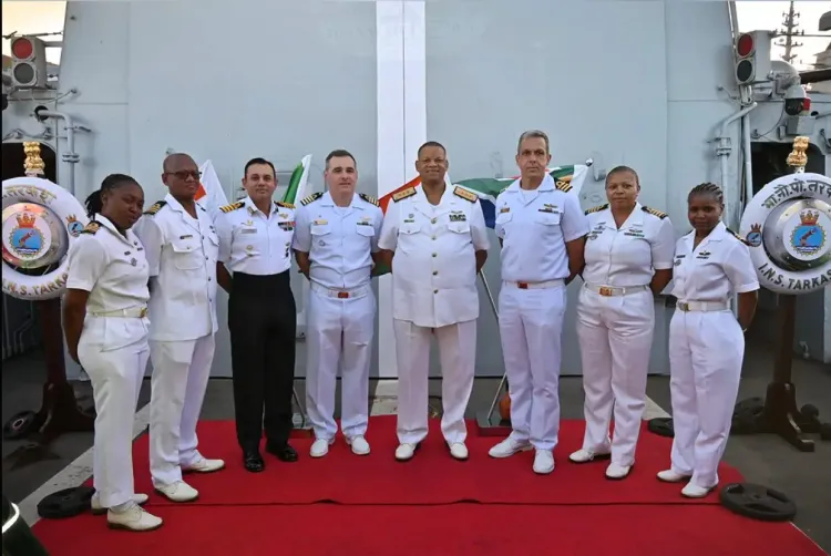 INS Tarkash begins sea phase of IBSAMAR IX off South Africa's west coast