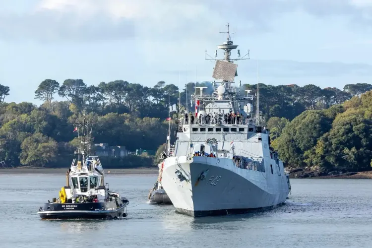 INS Trishul arrives in Plymouth for Exercise Konkan-26 with Royal Navy